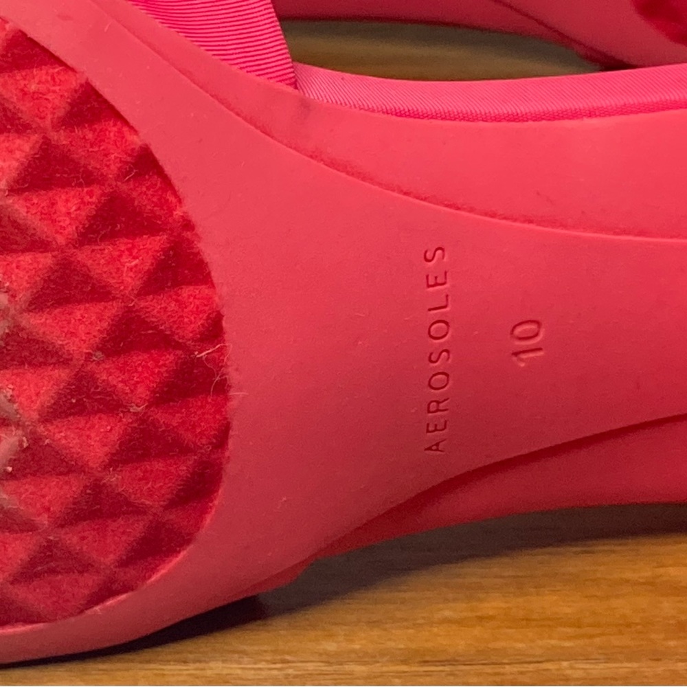 Aerosoles Eventi pink fabric heeled mules slide sandals w jewels size 10-11 - Picture 5 of 8